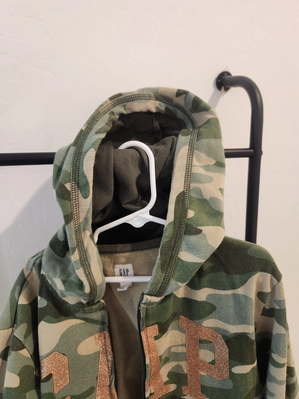 GAP & Old NAVY Kids Camo Zip Hoodie - Green